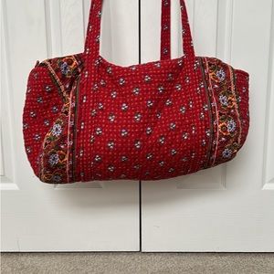 Vera Bradley duffel bag.  Retired pattern red Provençal.  EUC